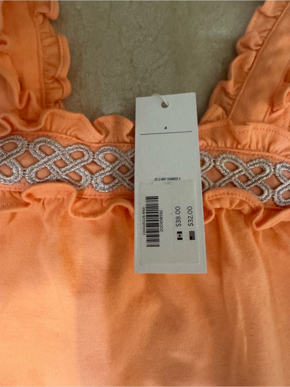 Janie and Jack Ruffle Metallic Trim Top - Picture 8 of 10